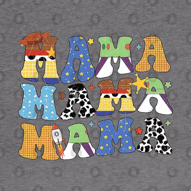 Toy Funny Story Mama Boy Mom Mother's Day Tee For Womens by Mitsue Kersting